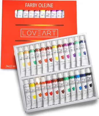 Produktbild von LOVEART Ölfarben Set 24 tuben x 12 ml Oil Paint Set Farben Öl Künstler Farben