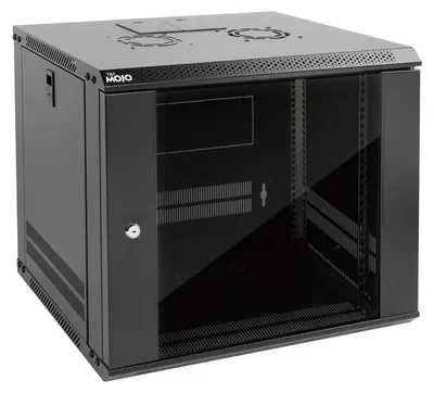 Immagine prodotto di Armadio rack da 19 pollici, 9U, per montaggio a parete, con sportello in vetro