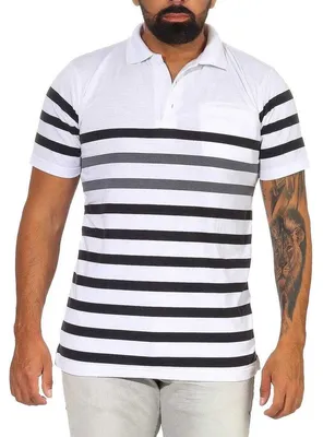 Produktbild von Herren Polo Shirt mit Brusttasche Kurz-Arm, Weiß L