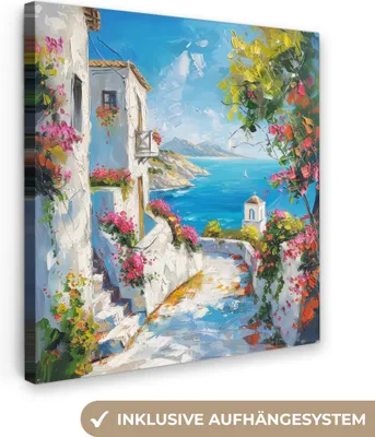 Zdjęcie produktu dla MuchoWow® - Obraz na płótnie - Pejzaż - Kwiaty - Natura - Lato, fototapeta, dekoracja ścienna, obrazy do salonu, 90x90cm