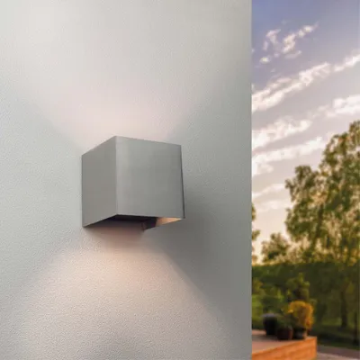 Produktbild von Ledvion - LED Wandlampe, 220-240V, IP54, 3.5W, Warm, 2700K, G9 Fassung, Lampe, Wandleuchte, Würfel, Dimmbar