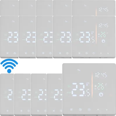 Produktbild von 15x Digital WiFi Thermostat Raumthermostat fuer 3A Warmwasserbereitung Fussbodenheizung, 2 Modus, NTC-Induktion, LCD programmierbares Raumthermostat