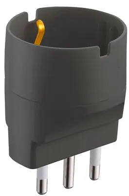 Productafbeelding van Schuko adapterplug 16A 230V - matte zwarte uitvoering
