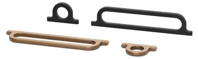 Produktbild von Möbelgriff OMEGA Matt Schwarz Lochabstand 190 mm