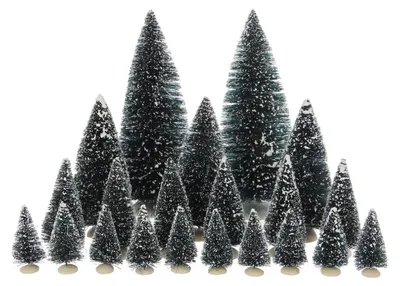 Productafbeelding van Kerstfiguur Bristle Trees set of 21 Luville