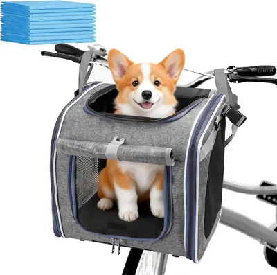 Produktbild von Hundefahrradkorb für vorne, faltbar, für Fahrradlenker