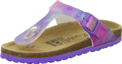 Produktbild von girlZ onlY Kinder-Mädchen-Pantolette mit Tieffußbett Lila-Pink, Farbe:blau, EU Größe:33