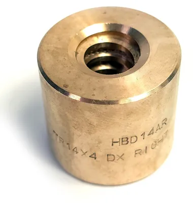 Immagine prodotto di Dado trapezoidale Tr14X4, filettatura destra, color bronzo, marca Hbd – Ozd