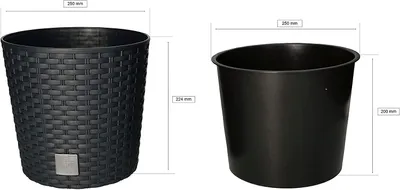 Blumenkübel Pflanzkübel Blumentopf Übertopf Polyrattan Säule LxBxH