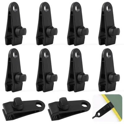 Produktbild von TRANKIELO® - 10 Stück Segelspanner - Kunststoff-Zeltklemmen, rutschfeste Befestigungsklemmen für Markisen und Planen