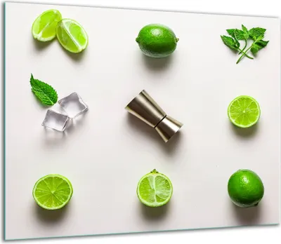 Produktbild von Herdabdeckplatten Glaskeramikkochfeld-Abdeckung Spritzschutz Glas 60x52cm Obst