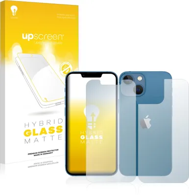Produktbild von upscreen Entspiegelungs Schutzglas für Apple iPhone 13 mini (Display+Rückseite) Schutzfolie Panzer Folie Glas Display Schutz matt