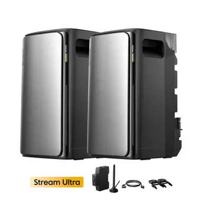 Produktbild von Balkonkraftwerk Speicher 3840Wh, 2x Ecoflow Stream Ultra 1920Wh All-in-One Speicher mit Smart Meter,2300W AC Ausgang, 4-MPPT, 0% VAT