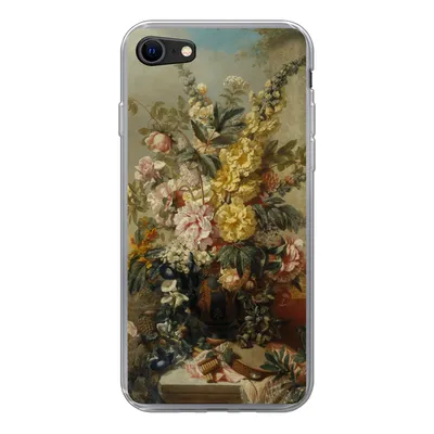 Produktbild von MuchoWow® Handyhülle Schutzhülle Hülle für iPhone 8 Große Vase mit Blumen - Alte Meister - Malerei Silikon Softcase Handy Hülle - Schutzhaube