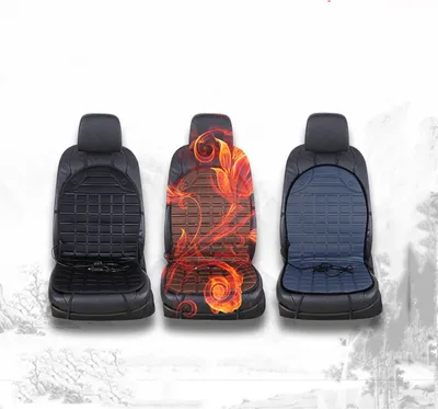 Produktbild von 12V Auto Seat Wärmeabdeckung Beheizte Heizung Kissen Winterwärmer Pad - Schwarz