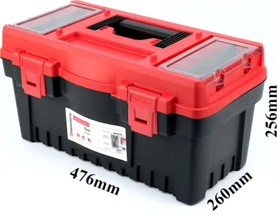 Obrázok produktu pre Úložný box na náradie Organizér na prenášanie náradia červený 476 x 260 x 256 mm