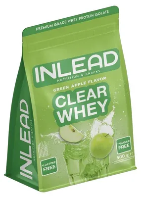 Produktbild von INLEAD Clear Whey Isolate 500g - Green Apple