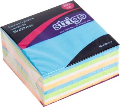 Obrázek produktu pro Barevné samolepicí bločky 50x50 mm - 250 kusů v neonových a pastelových odstínech, ideální pro organizaci, poznámky a kreativní projekty!