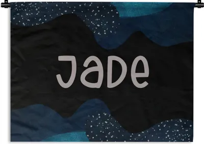Produktbild von MuchoWow® Wandteppich Wandbehang Jade - Pastell - Mädchen 150x112 cm Tapisserie Dekoration Wandtuch - Wanddecke - Wandteppiche