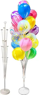 Produktbild von Ballonständer XL 130CM, Kunststoff, für Hochzeits- und Geburtstagsfeiern