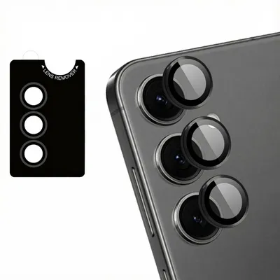 Obrázok produktu pre Ochranné sklo na fotoaparát pre telefóny Samsung Galaxy S25 – balenie 2 kusy – čierna farba