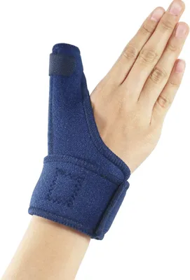 Produktbild von Daumenbandage, Daumenschiene, Daumenstabilisator bei Schmerzen, Arthritis, Sehnenentzündungen, Verstauchungen und Zerrungen – für links und rechts erhältlich