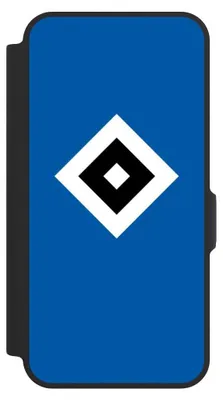 Produktbild von NIVOCASE Klapphülle für Samsung Galaxy A57 5G  Handyhülle aus Kunst Leder NIVOflip schwarz HSV Hamburger SV Logo