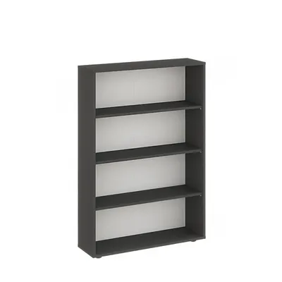 Produktbild von KOMTO Bücherregal 80 cm breit, Anthrazit, Bücherregal mit 4 Ebenen und höhenverstellbaren Böden, Standregal, Lagerregal, Bücherregal 80x120x24 cm