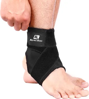 Obrázek produktu pro Sportovní ortéza na kotník, elastická, vysoká ochrana, bezpečnostní sportovní vybavení, běh, basketbal, bandáž na kotník, podpora, černá & L