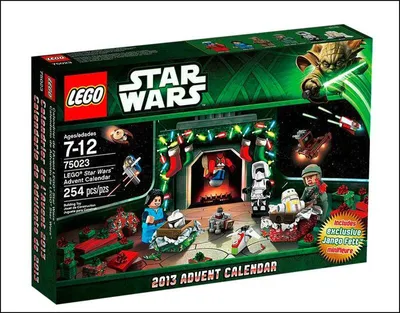 A LEGO Star Wars Advent Calendar box with a festive scene depicted on the front.