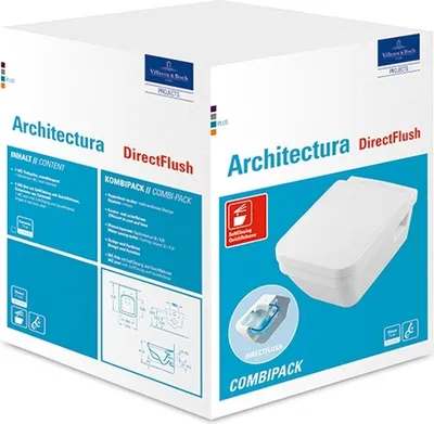 Image de V+B Combi-Pack WC lavant Architectura 5685R0XX avec siège QuiR et Softcl. blanc a