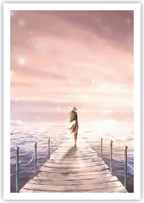 Produktbild von Poster - Poster ohne Rahmen - Brücke Frau die Sterne - 70x100 cm - Wand Bild - Wanddeko - Wandbilder - Kunstposter - Wandposter - Bilder - Kunstdruck - Wanddekoration - Wandbild - P2XPA70x100-4350