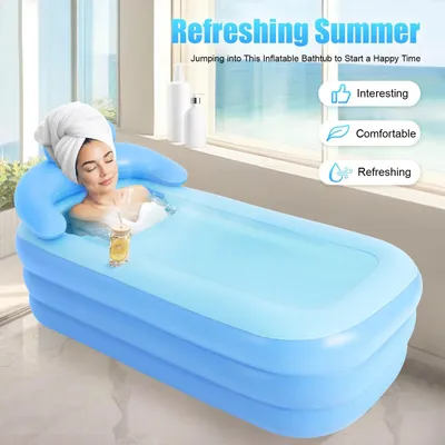 Image de Solidchoice - Baignoire gonflable portable pour adultes et enfants