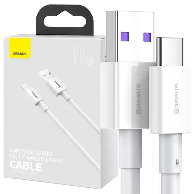 Zdjęcie produktu dla Baseus Superior Kabel Usb - Usb Typ C 66 W 6A 1 M Biały (Catys-02)