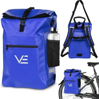Produktbild von Famanu Fahrradtasche mit Rucksackfunktion - wasserdicht, 3-in-1, bis 30 Liter