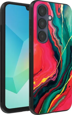 Image de Etui pour téléphone portable Smartphonica
Convient au Samsung Galaxy A16 avec impression de marbre rouge et vert - Coque arrière en TPU
Coque Design Marbre Rouge Vert