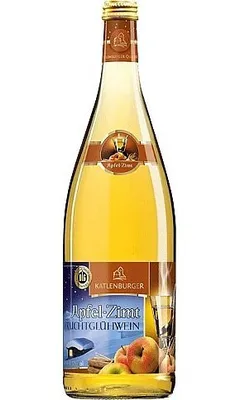 A bottle of Katlenburger Apfel-Zimt Fruchtglühwein.