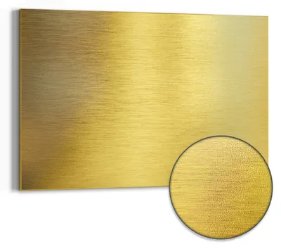 Produktbild von DEQORI Magnettafel Metall 60x40 cm 'Gebürstete Goldoberfläche' Whiteboard Pinnwand Büro