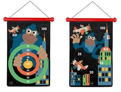 Zdjęcie produktu dla Rzutki magnetyczne rozmiar L Małpka w mieście