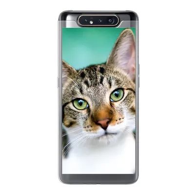 Produktbild von MuchoWow® Handyhülle Schutzhülle Hülle für Samsung Galaxy A80 Katze - Porträt - Augen Silikon Softcase Handy Hülle - Schutzdeckel