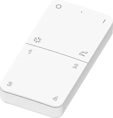 Produktbild von L&S MEC Lite Fernbedienung 4-Kanal weiß - Fernbedienung für MEC-Lite Steuermodule, 4 Kanäle, dimmbar, inkl. Wandhalterung