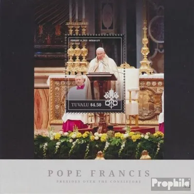 Produktbild von Briefmarken Tuvalu 2015 Mi Block240 (kompl.Ausg.) postfrisch Papst Franziskus