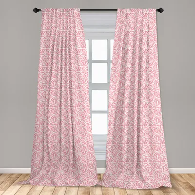 Immagine prodotto di Abakuhaus, tende per finestre, motivo floreale romantico, set di 2 pannelli, 150 x 175 cm