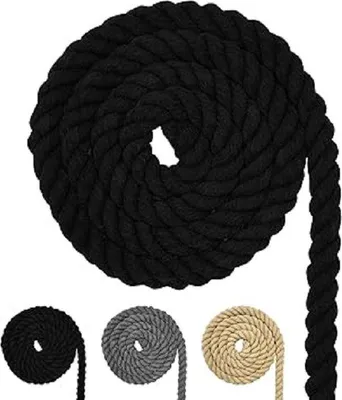 Immagine prodotto di Filato in macramè sintetico, nero, diverse misure, cordoncino sintetico per progetti di bricolage, idee regalo (nero, 20 mm, 5 m)