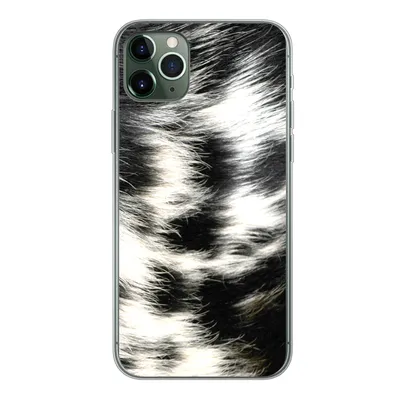 Produktbild von MuchoWow® Handyhülle Schutzhülle Hülle für iPhone 11 Pro Max Die Kuhhaut einer Langhornkuh Silikon Softcase Handy Hülle - Schutz