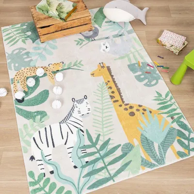 Produktbild von Volero - Kinderteppich - Jungle Giraffe Beige - 120x170 cm - Kinderzimmer, Babyzimmer