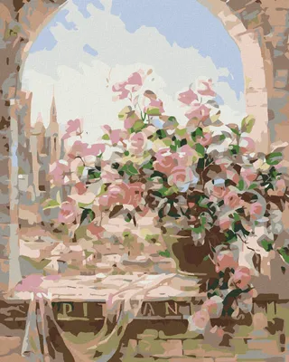 Produktbild von Zuty - Malen nach Zahlen - BLUMEN IM FENSTER, 40x50 cm, ohne Keilrahmen