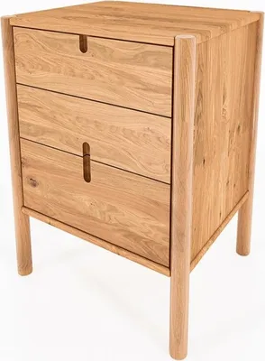 Produktbild von Nachttisch Zola 3 Wildeiche massiv 60x36x69