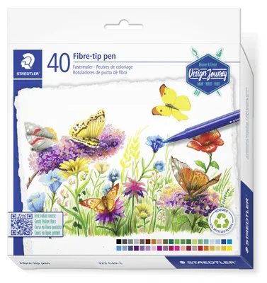 Produktbild von STAEDTLER triplus color 323 dreikantiger Fasermaler Etui mit 40 Farben