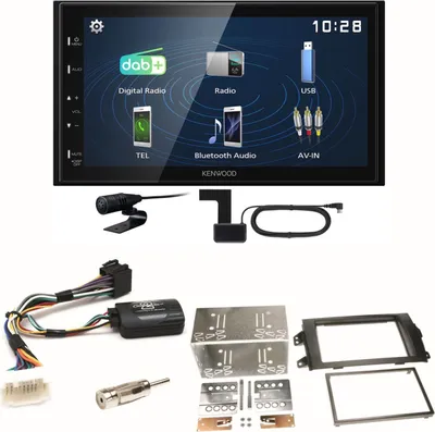 Produktbild von Kenwood DMX129DAB DAB+ Bluetooth USB Einbauset für Suzuki SX4 Fiat Sedici